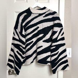 Pink Lily Zebra Knit Sweater